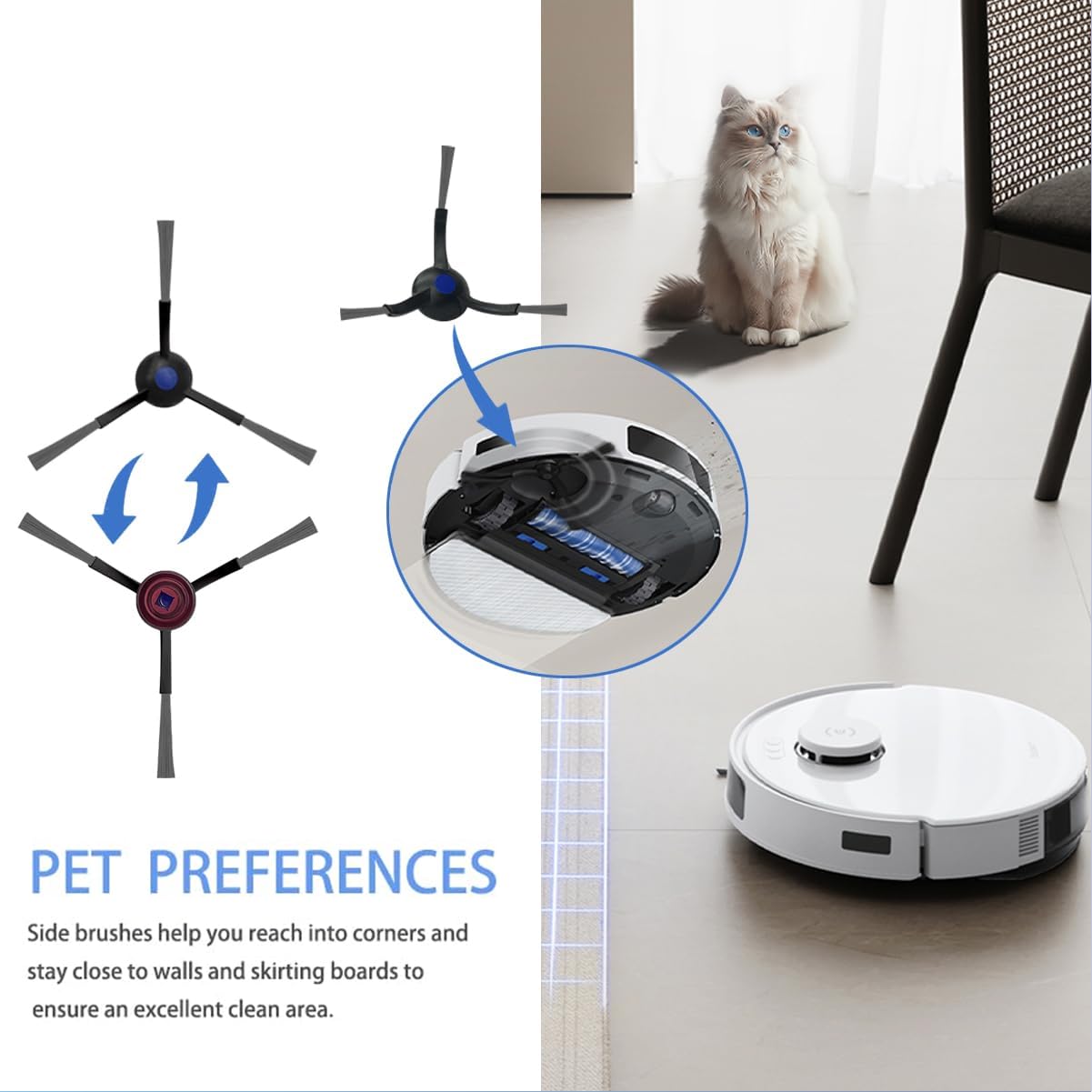 ECOVACS DEEBOT N20 PLUS Robot Vacuum Cleaner with Mop, 8000Pa Suction, ZeroTangle Technology, Bagless PureCyclone Self Empty Station, 300 Minutes Runtime