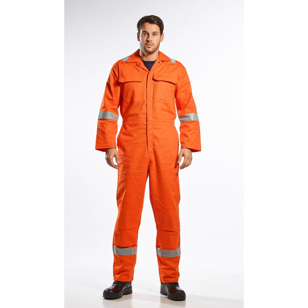 Portwest BIZ5 Men's Hi Vis FR Coveralls - Bizweld Iona Flame Resistant Fireproof Workwear Overalls
