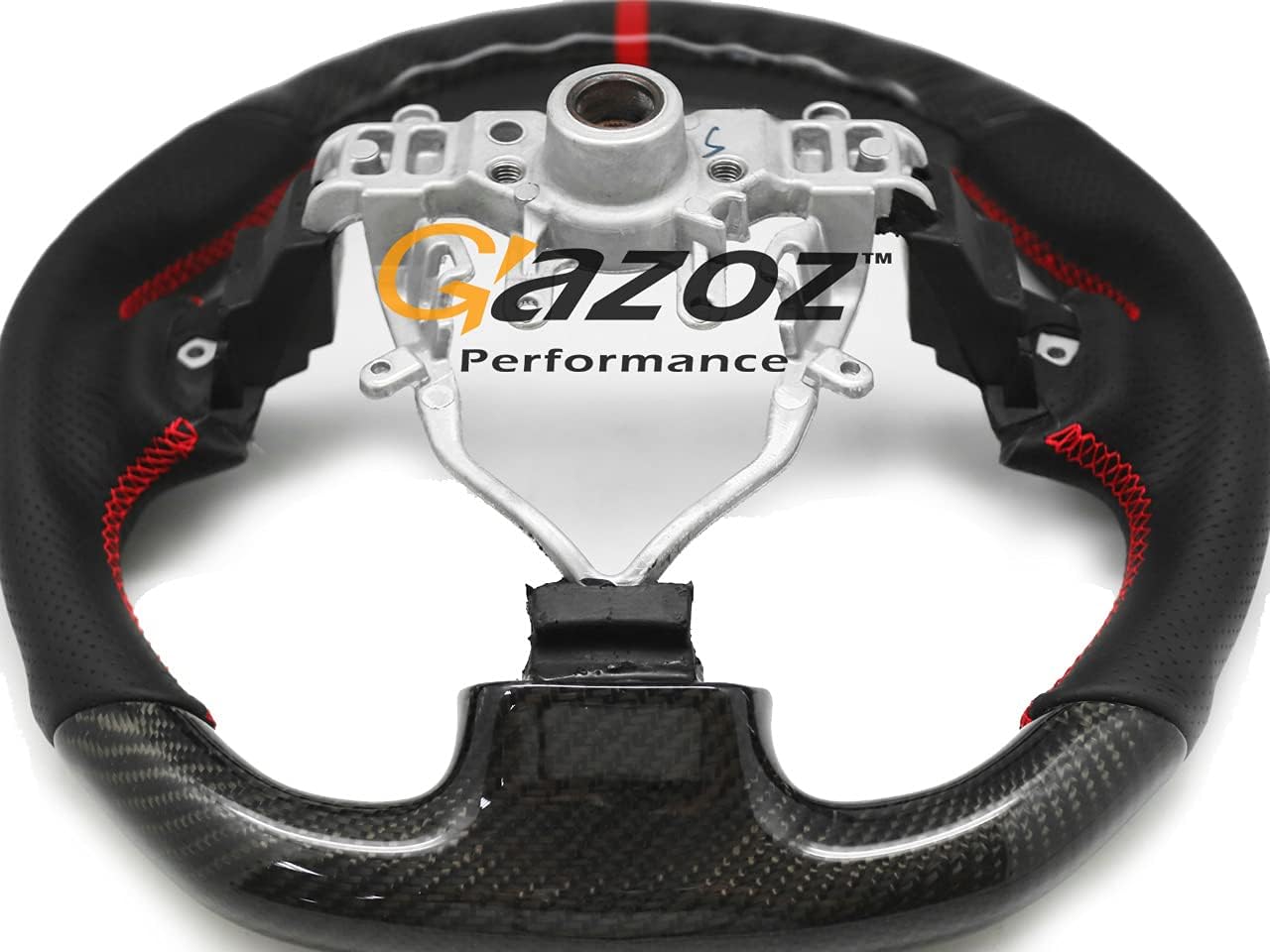 Gazoz Performance Carbon Perforated Leather Steering Wheel Compatible With Subaru Impreza WRX STi 2008-2014 GR