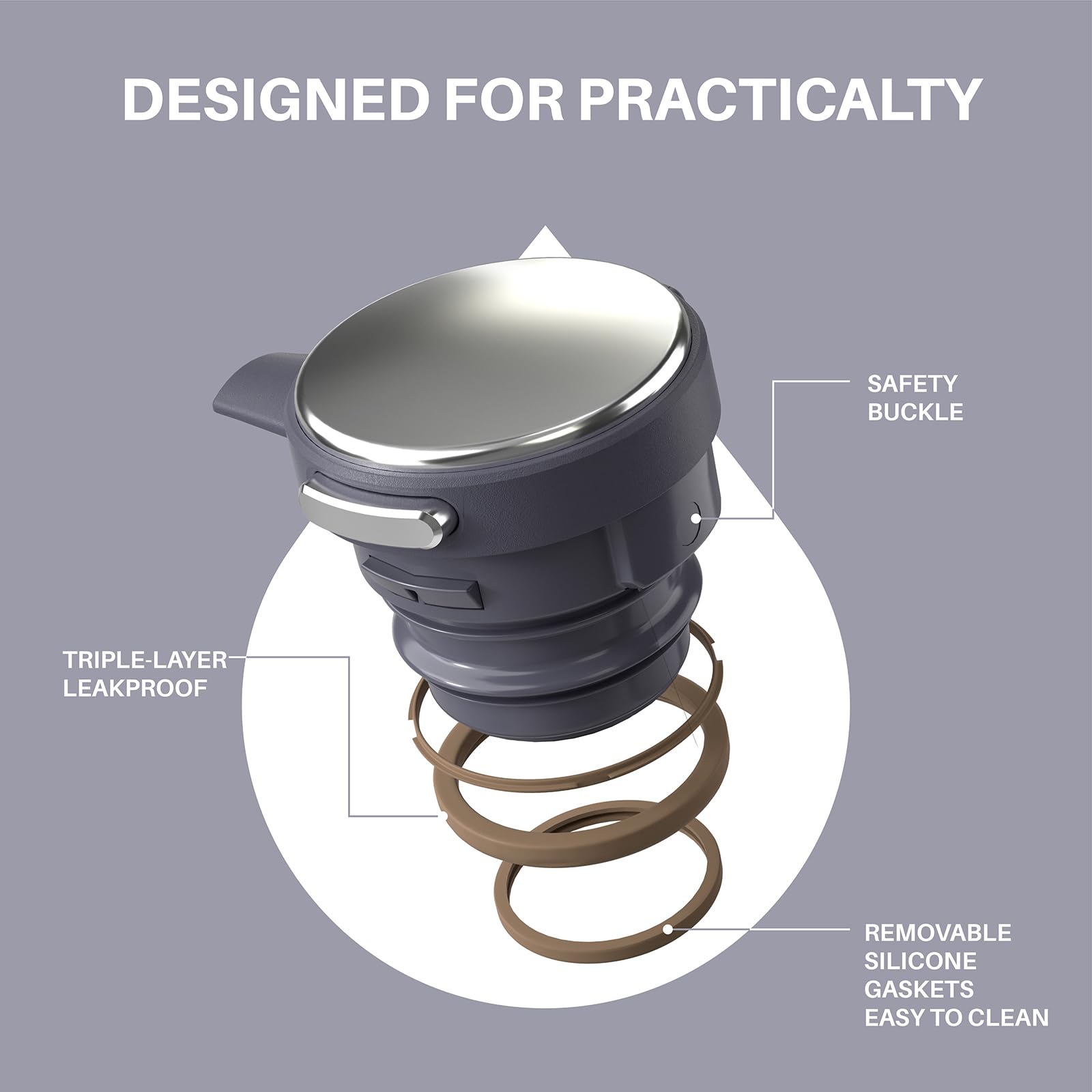 IDEUS Vacuum Insulated Coffee Carafe, 68 oz (2 Liters) Stainless Steel Milk Jug Thermal Tea Pot Hot & Cold Water Beverage Dispenser (Silver)