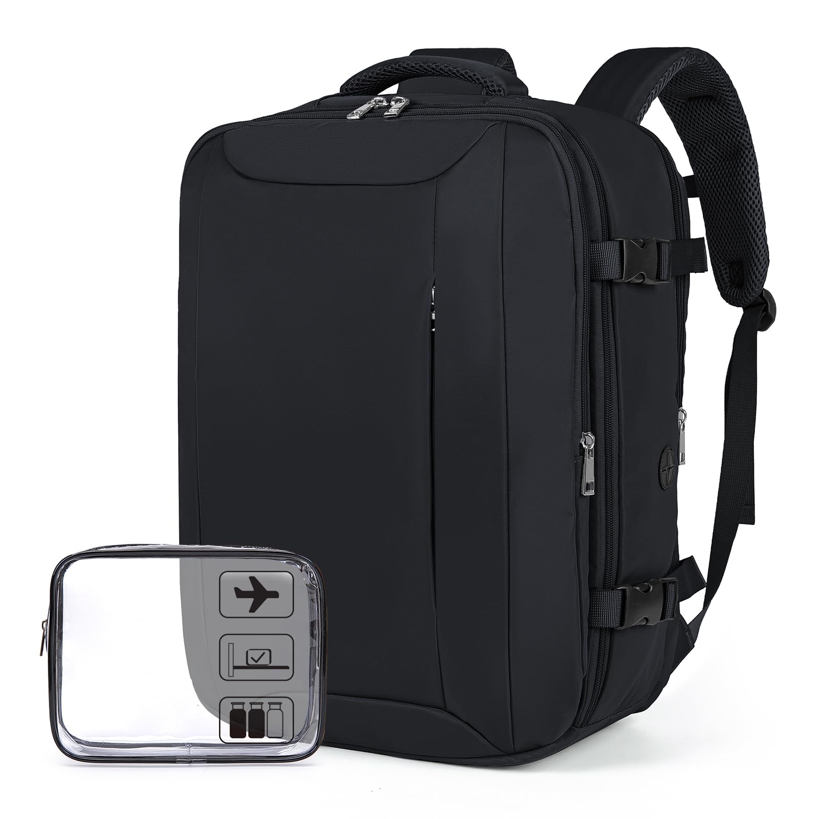 for Easyjet Cabin Bag 45x36x20, Travel Backpack with TSA Approved Clear Bag, Carry-ons Cabin Backpack for Travelling Underseat Cabin Bag Laptop Backpacks Luggage Set