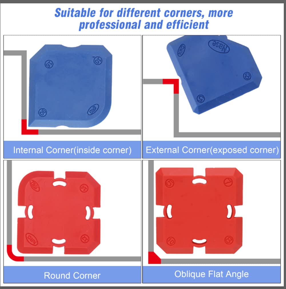 iLitLuk Drip-Free Caulking Gun Ratchet Rod Caulk Gun Applicator 15:1 Thrust Ratio Labor-Saving Lightweight Nylon Frame Cartridge Gun for 10oz/300ml Standard Caulk Tubes with Silicone Finishing Tools