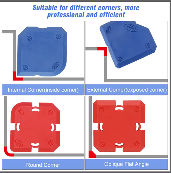 iLitLuk Drip-Free Caulking Gun Ratchet Rod Caulk Gun Applicator 15:1 Thrust Ratio Labor-Saving Lightweight Nylon Frame Cartridge Gun for 10oz/300ml Standard Caulk Tubes with Silicone Finishing Tools
