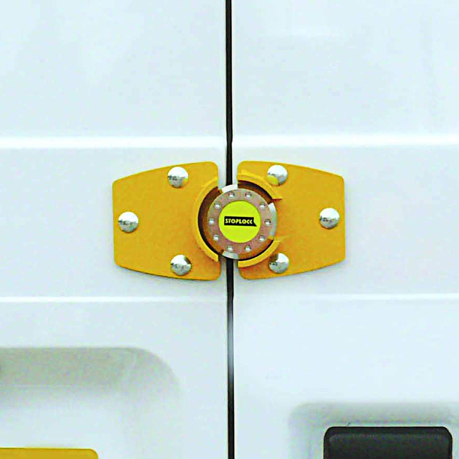 Stoplock Wheel Clamp HG 400-00 - Anti-Theft Lock Device for Small-Wheeled Cars Caravans Trailers With 13" to 15" Wheels , Yellow