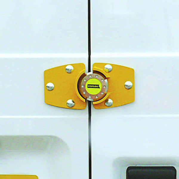 Stoplock Wheel Clamp HG 400-00 - Anti-Theft Lock Device for Small-Wheeled Cars Caravans Trailers With 13" to 15" Wheels , Yellow