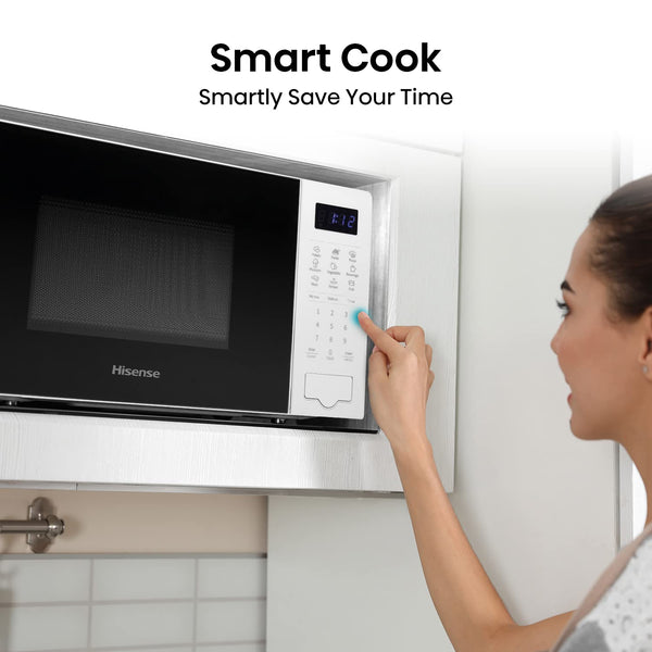 Hisense H23MOBSD1HUK 23 Litre 800W electronic Microwave with Auto Defrost, Digital Display, Smart Cook, Multi level cooking and Easy Clean- Black