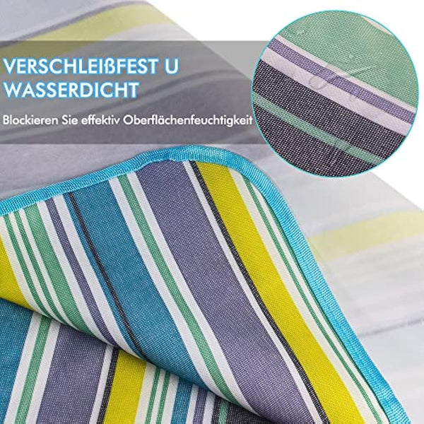 Muyans Extra Large Picnic Blanket 300 x 200 cm, XXL Picnic Blanket Waterproof, Foldable Beach Blanket Washable Picnic Mat with Carry Handle for Garden, Picnic, Beach, Camping