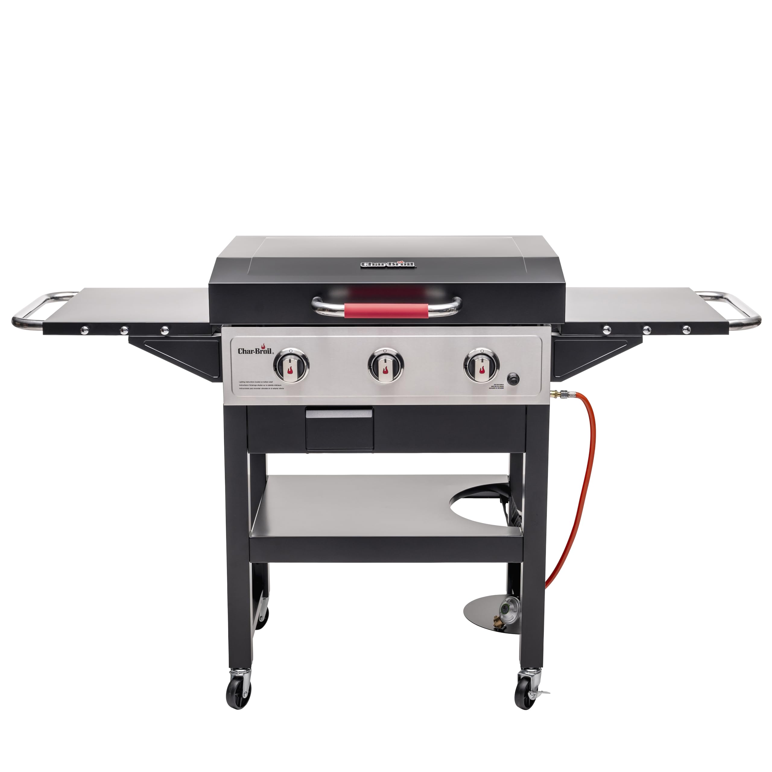 Char-Broil 140999 Griddle Gas BBQ, Cast Iron, 12.3 W, Black