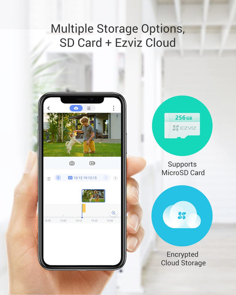 EZVIZ Wired Floodlight Security WiFi Camera Outdoor, Smart PIR Detection, FHD 1080P, 2000 Lumens, 25M Starlight Colour Night Vision, Weatherproof, Two-Way Talk, SD Card/Cloud Storage, Hardwired |LC1C