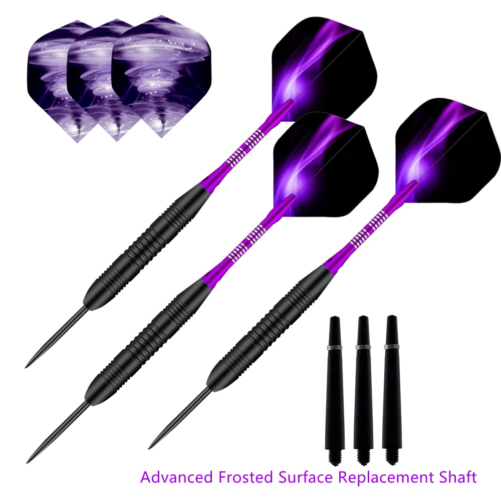 Steel Tip Darts Set,3 Pack Professional Dart with Aluminum Shafts and Darts Case