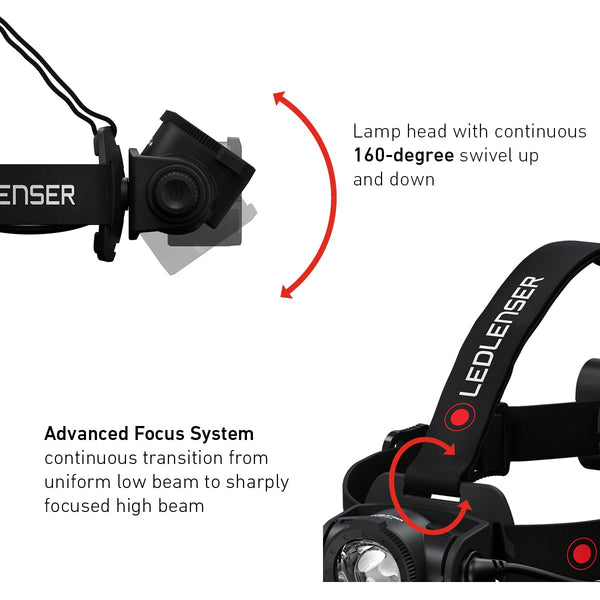 Ledlenser H15R Core - Rechargeable Outdoor LED Head Torch, Super Bright 2500 Lumens Headlamp, 250 Meter Focus, Professional Head Torch Rechargeable, Up to 80 Hours Running Time