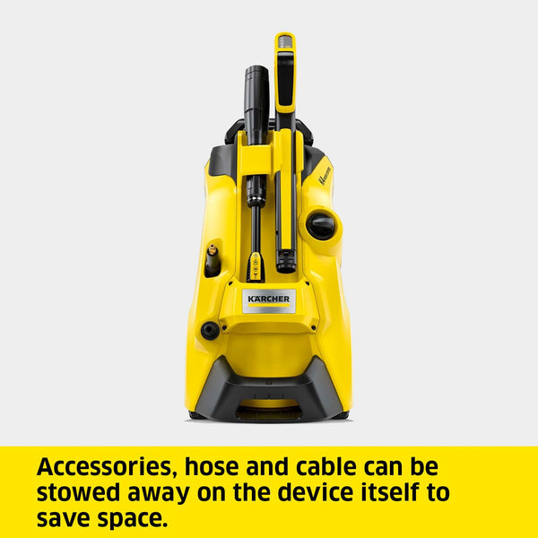 Kärcher K 4 Power Control Flex Pressure Washer, Pressure: max. 130 bar, Flow Rate: 420 l/h, Area Coverage: 30 m²/h, Water Filter, Weight: 11.5 kg, High-Pressure Flex Hose, Dirt Blaster, Spray Lance
