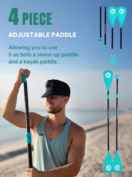 Niphean Inflatable Paddle Boards for Adults with All Accessories, 320cm Stand Up Paddle Board for All Skill Levels, SUP with 200kg Weight Capacity for 2 People, Inflatable Paddleboard with Seat