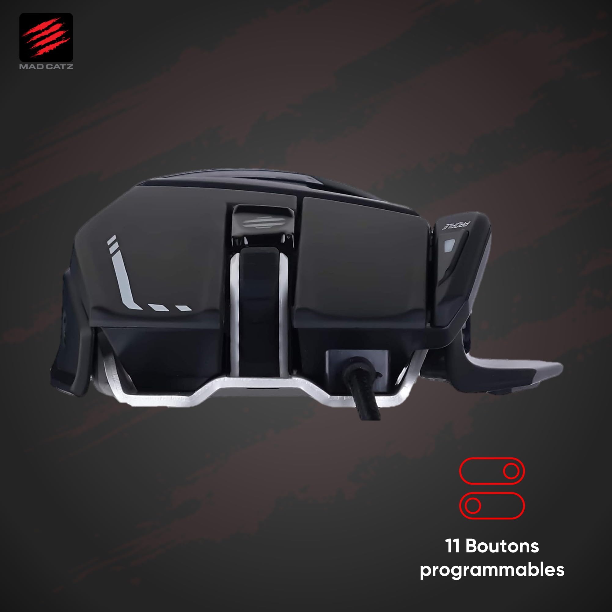 MAD CATZ R.A.T. 8+ Gaming Mouse (USB/Black/16000dpi/11 Buttons) - MR05DCINBL000-0