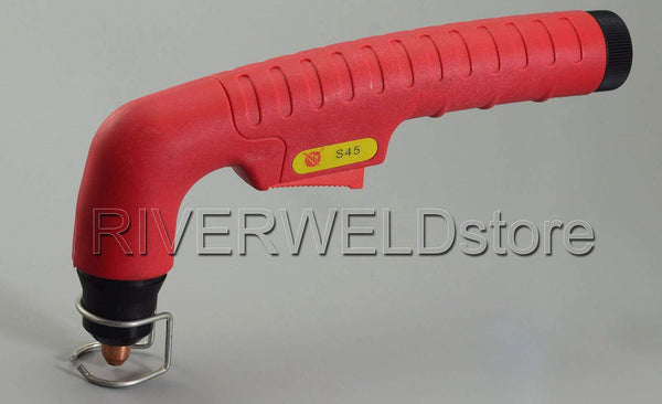 RIVERWELD S45 Plasma Torch Head OEM and Plasma Electrode PR0110 Plasma Tips 0.8 PD0116-08 Outside Nozzle Retaining Cap PC0116 Air Diffuser PE0106 Stand Off Guide CV0010 kit 22pcs