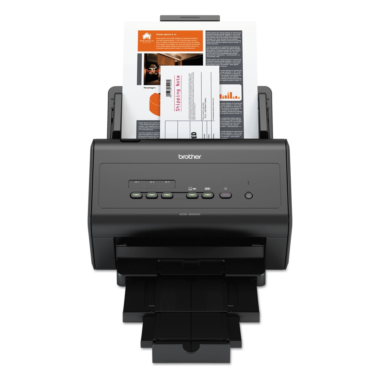 Brother ADS-4300N Desktop Document Scanner |SuperSpeed USB 3.0 |Double-sided |Advanced Image Capture, UK Plug