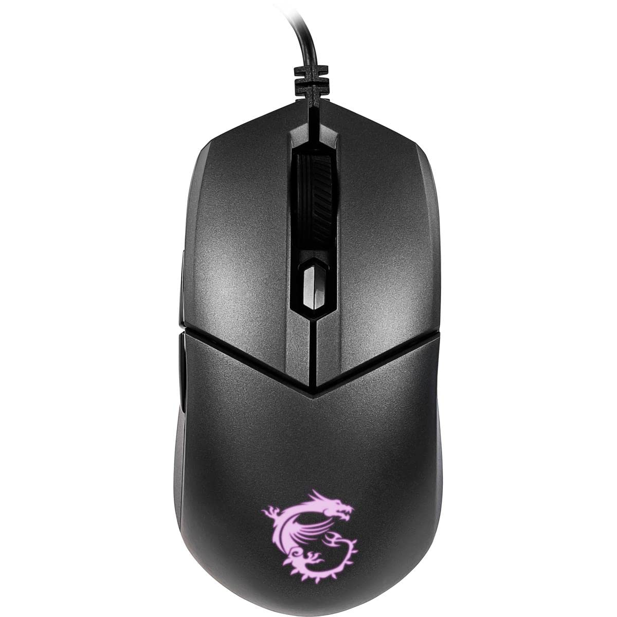 MSI CLUTCH GM51 LIGHTWEIGHT Gaming Mouse - 26000 DPI Optical Sensor, Elite 0.125ms Latency, 60M+ Click OMRON Switches, 6-Buttons, FriXionFree Cable, RGB Diamond LightGrips, 75g - Wired