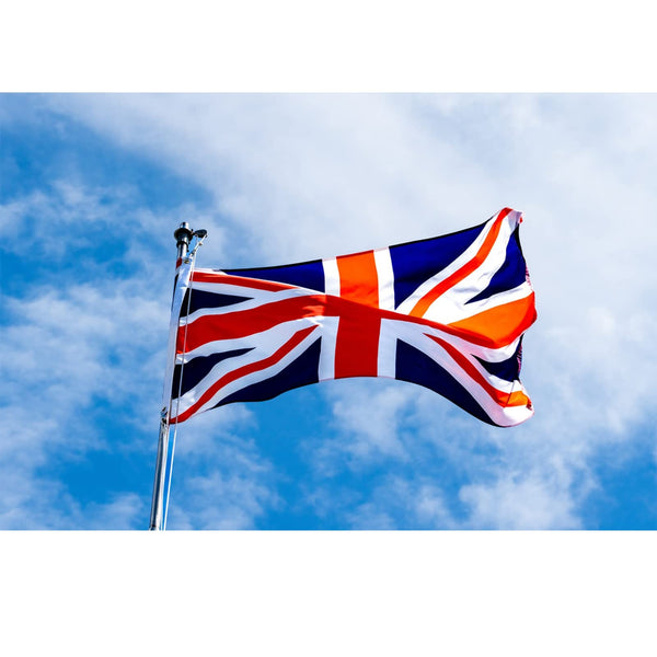 Homissor British Flag Cotton 3x5 Union Jack England Flags Embroidered Sewn Stripes United Kingdom UK Flag Heavy Duty Indoor