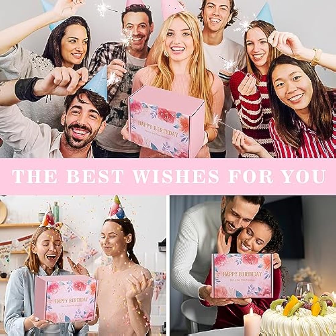 40th Birthday Gifts for Women, Happy 40th Birthday Hamper for Her, 40 Year Old Lady Gifts,Birth-Day Pamper Box for Mum Best Friend Sister Wife Turning 40, Personalised 40 th Birthdays Present