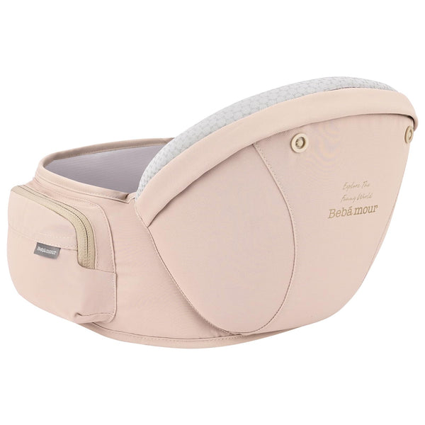 Bebamour Baby Carrier Newborn to Toddler Baby Carrier Hipseat 0-36Months with Head Hood, 3 PCS Teething Pads, Waist Extender, Grey