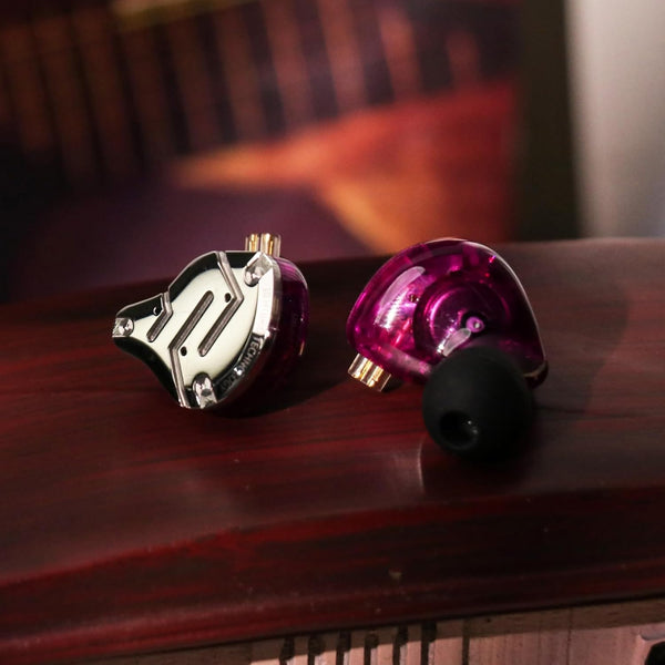 Linsoul KZ ZS10 Pro, 4BA+1DD 5 Driver in Ear Monitor, HiFi Wired Earbuds, Gaming Earbuds, Hybrid IEM Earphones with Stainless Steel Faceplate, Recessed 2 Pin Detachable Cable(With Mic, Glare Blue)