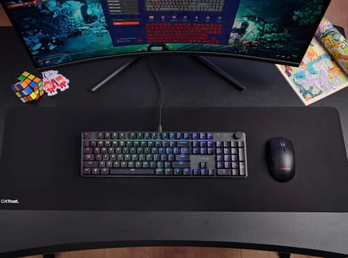 GXTrust 872 Xyra TKL Mechanical Keyboard Gasket Mount UK Layout, Hot Swappable Wired Gaming Creamy Keyboard 80%, RGB Backlit with Software, Custom Soft Feel Pre-lubed 5-pin Leobog Linear 60M Switches