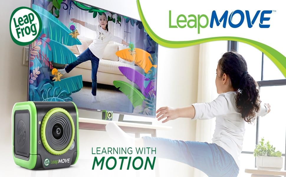 LeapFrog LeapMove, Educational Gaming Console, Motion-Based Learning, 25 Preloaded Games, For Ages 4-7 Years, English Version