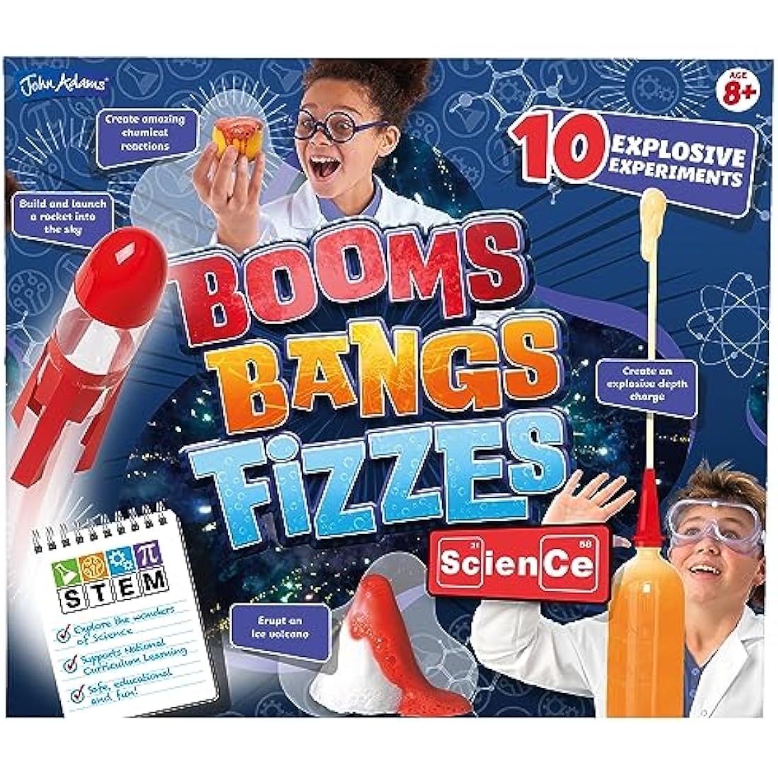 John Adams | Booms Bangs Fizzes: 10 Explosive Experiments | Kids Science | STEM/ STEAM | Ages 8+
