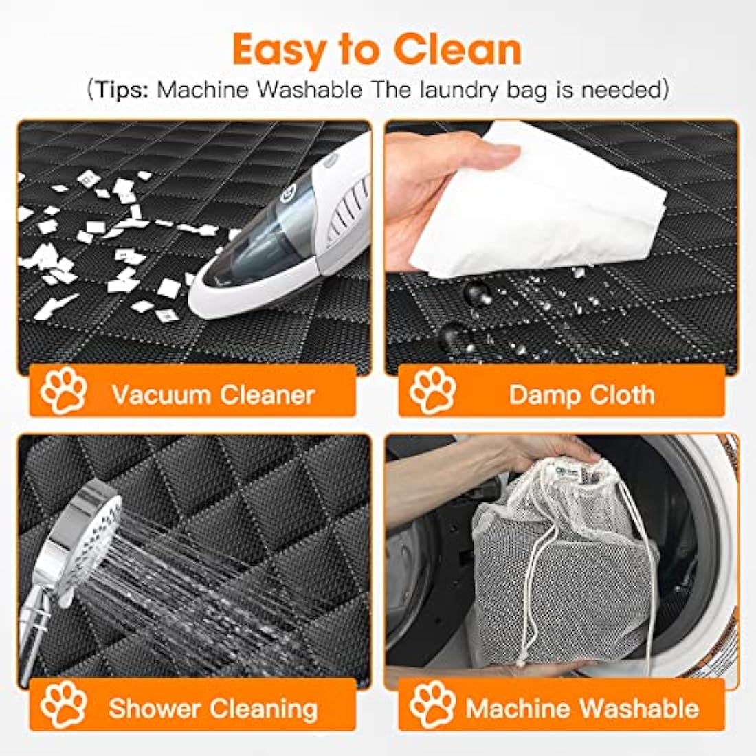 JOEJOY Dog Car Seat Cover - Waterproof Back Seat Cover for Dogs, Non-slip & Scratch Proof Car Seat Cover for Dogs, Easy to Clean Car Back Seat Cover Universal fits SUVs Cars