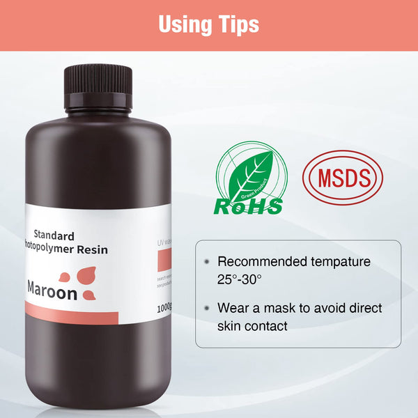 ELEGOO 8K 3D Printer Resin, Standard Photopolymer Resin 405nm UV-Curing Resin, Best for 8K/9K/12K/14K/16K LCD 3D Printer Space Grey 1000G