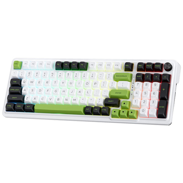 Redragon K686 PRO 98 Keys Wireless Gasket RGB Gaming Keyboard, 3-Modes Anime Mechanical Keyboard w/Hot-Swap Socket, Dedicated Knob Control & Sound Absorbing Pads, Custom Hi-Fi Linear Switch