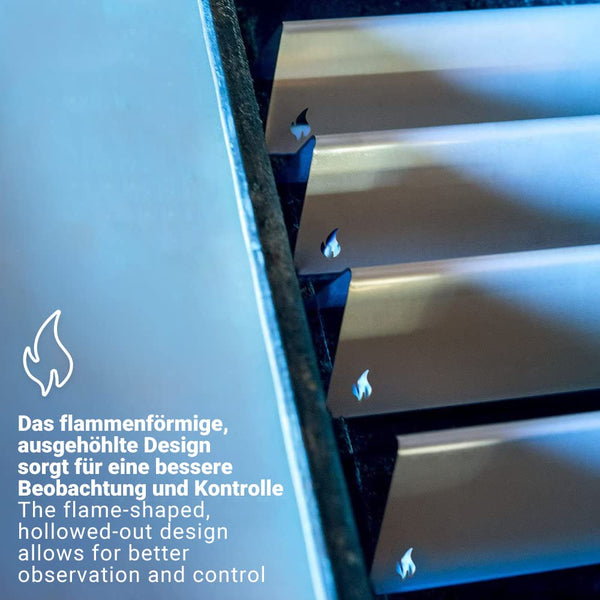 ecooe Stainless Steel Flavorizer Bars for Weber Spirit 300 Series Gas Grill (Front Mounted Control Panel)- 5 Pack?Replaces for Weber 7636