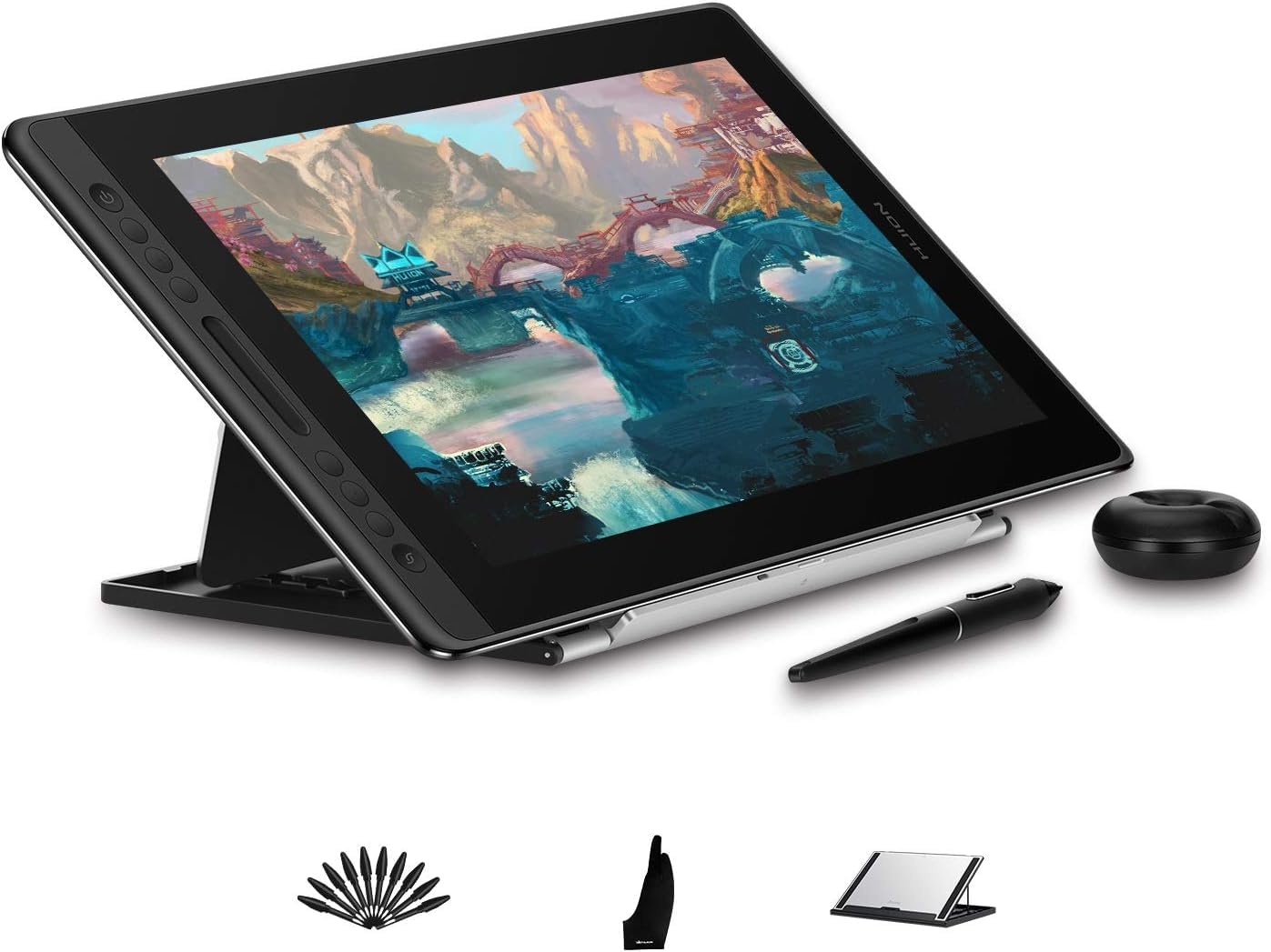 HUION Kamvas Pro 16(4K) UHD Graphic Tablet with Screen, 15.6-inch Monitor Full-Laminated Anti-Glare, Tilt Function 8192 Battery-Free Stylus PW517 for PC, Mac, Android