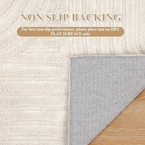 Enyhom Machine Washable Rugs for Living Room, 120 x 160 cm Non Shedding Area Rugs for Bedroom Soft High Pile Rugs Non Slip Carpet Large Fluffy Rug