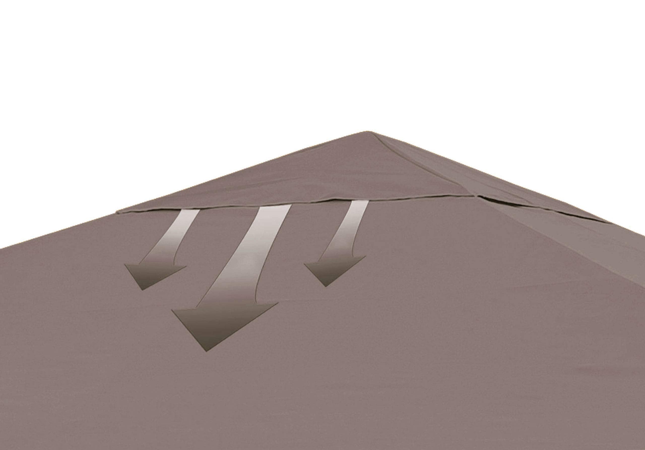 QUICK STAR Replacement Roof for Gazebo 3x3m Brown-Gray