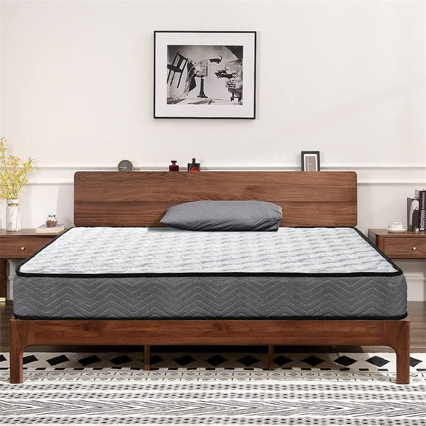 Good Nite Double Mattress 4FT6 Memory Foam Spring Breathable and Medium-Firm Feel Hybrid Mattress Fireproof Fabric Soft and Skin-Friendly 135 x 190 cm