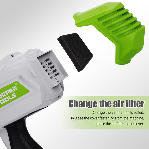 Fence Paint Sprayer 800W, Huepar Tools Electric HVLP Paint Spray Gun, 4 Nozzles, 9.84ft Hose, 3 Patterns, Adjustable Spray, 1300ML Detachable Container, Electric Spray Gun for Indoor & Outdoor