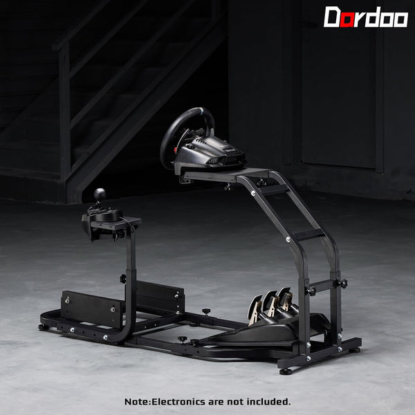 Dardoo Racing Simulator Cockpit Fits for Logitech G27 G29 G920 G923, Thrustmaster T300 T128X,Adjustable Driving Steering Wheel Stand Gaming Frame, Not Included Wheel, Pedal and Seat