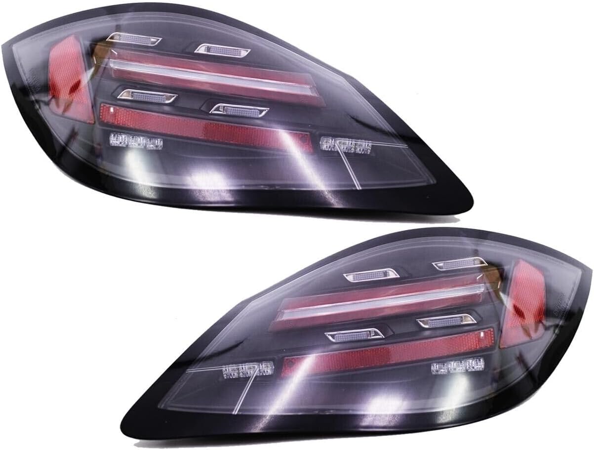 GAZOZ PERFORMANCE LED Tail Lights Sequential Turn Signals Red Bar compatible with 09-13 Boxster 987.2