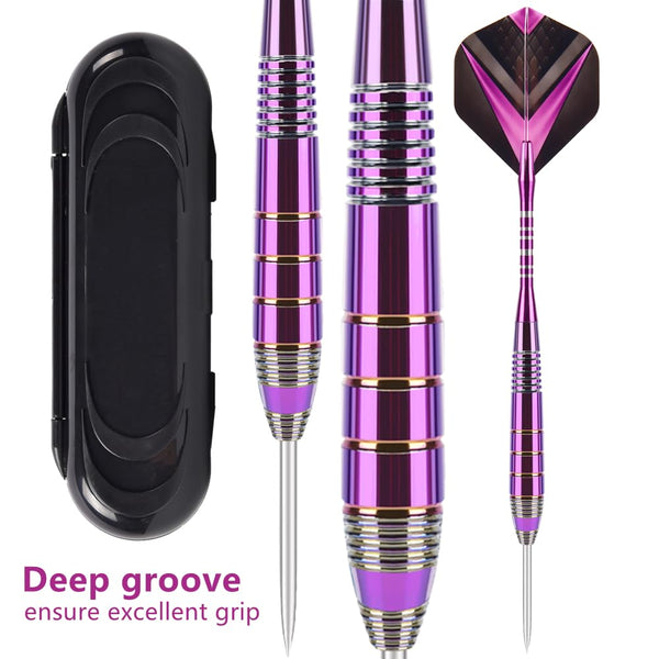 Steel Tip Darts Set,3 Pack Professional Dart with Aluminum Shafts and Darts Case