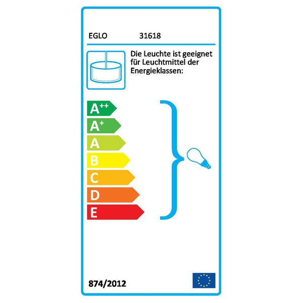 EGLO Maserlo 2-Flame Pendant Lamp, Matt Nickel Steel, Taupe and Gold Fabric Ceiling Light, Dining and Living Room Oval Hanging Lighting, E27 Socket, L