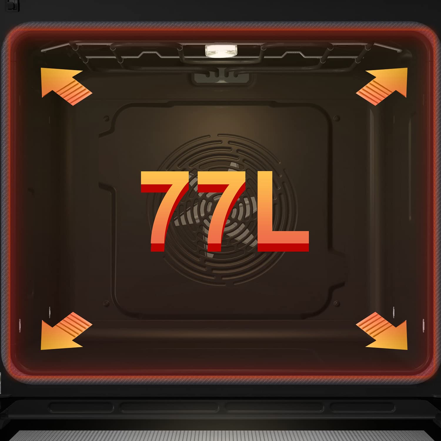 Hisense BI64211PB 77 Litre Built In Electric Single Oven With Pyrolytic Cleaning, Pizza Mode, Multiphase Cooking- Black 22x23x23 inches (LxWxH) - A+ Rated, Extra Large