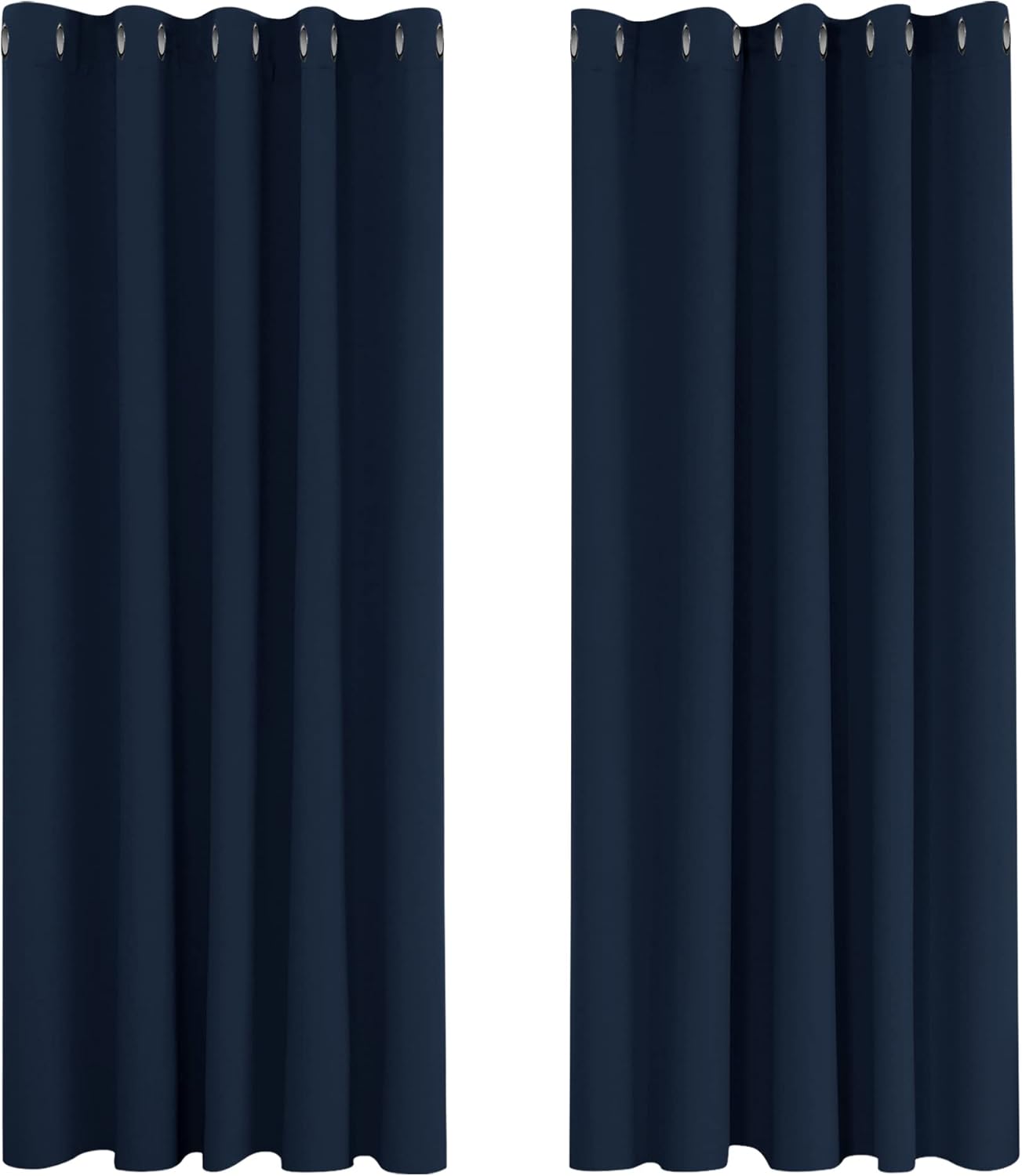 Deconovo Blackout Curtains Eyelet Super Soft Thermal Insulated Ring Top Blackout Curtains for Nursery 46 x 54 Drop Inch Dark Grey 2 Panels
