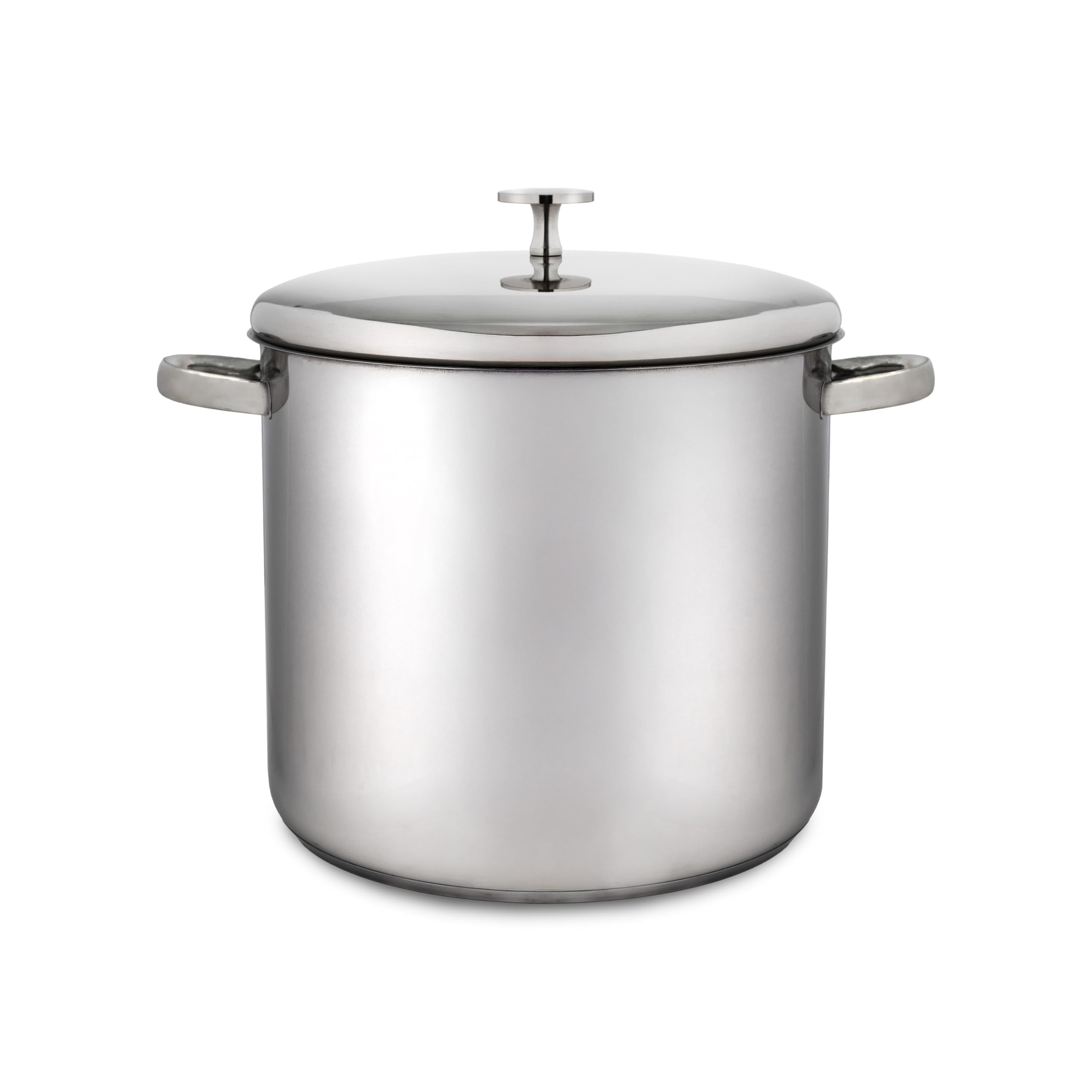 MasterClass Stock Pot With Lid 8.5L/24cm, Induction-Safe, Stainless Steel, Silver