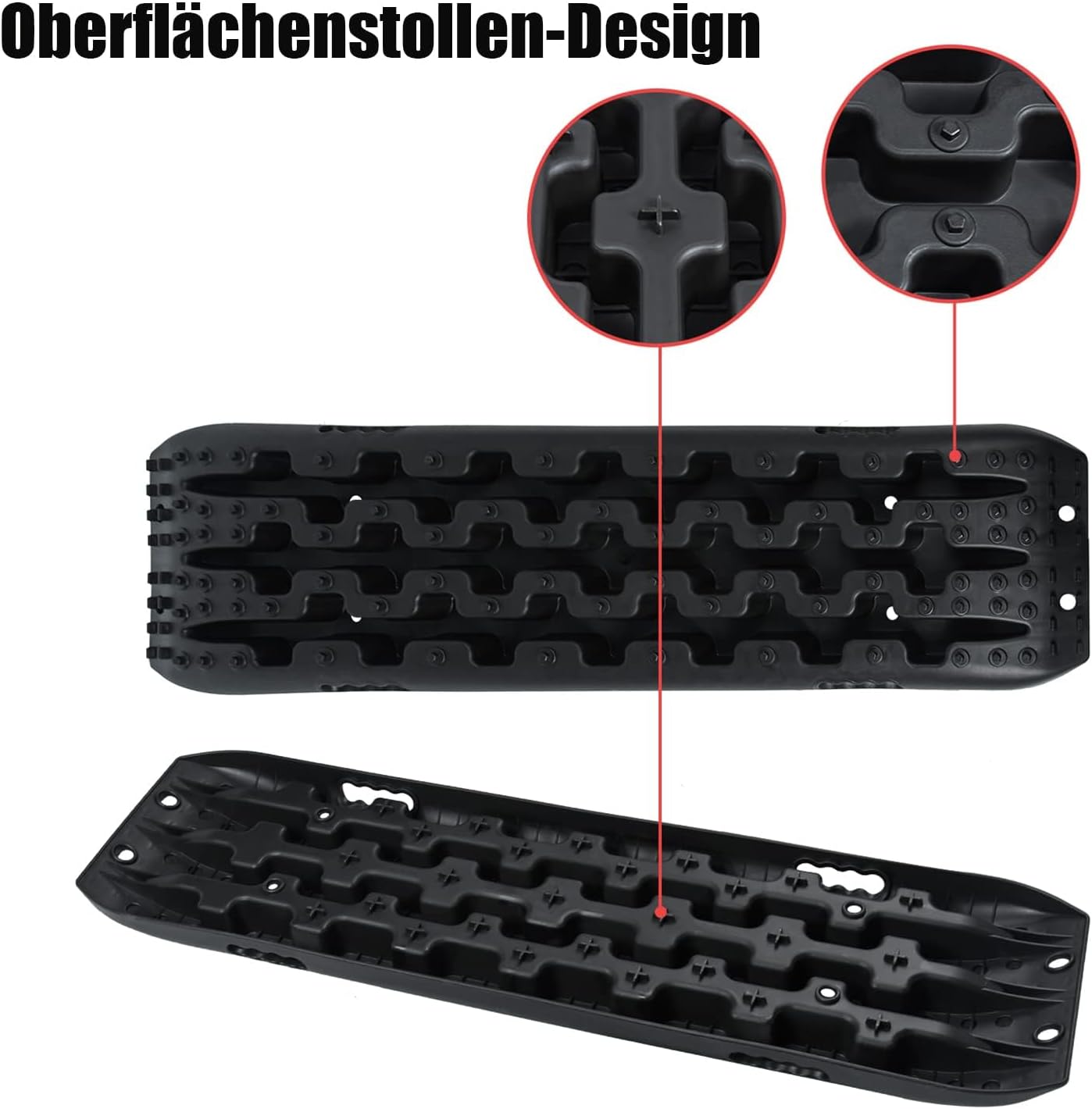 SAILUN Heavy Duty Traction Aid Recovery Boards, 2 x Sand Mats, 10T Load for Mud, Snow & Sand, Off-Road Vehicle Traction Mats with Storage Bag & Installation Tool for Cars, Trucks, Motorhomes