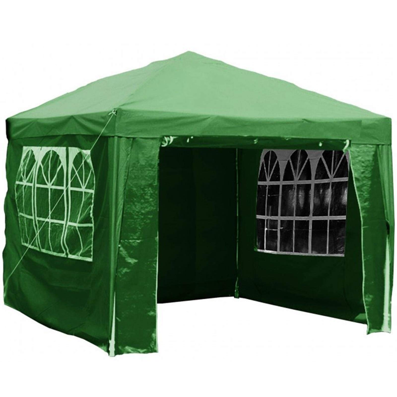 Gazebo with Sides Outdoor Waterproof Beach Party Festival Camping Tent Canopy Wedding Marquee Awning Shade 3mx3mx2.45m[Green]