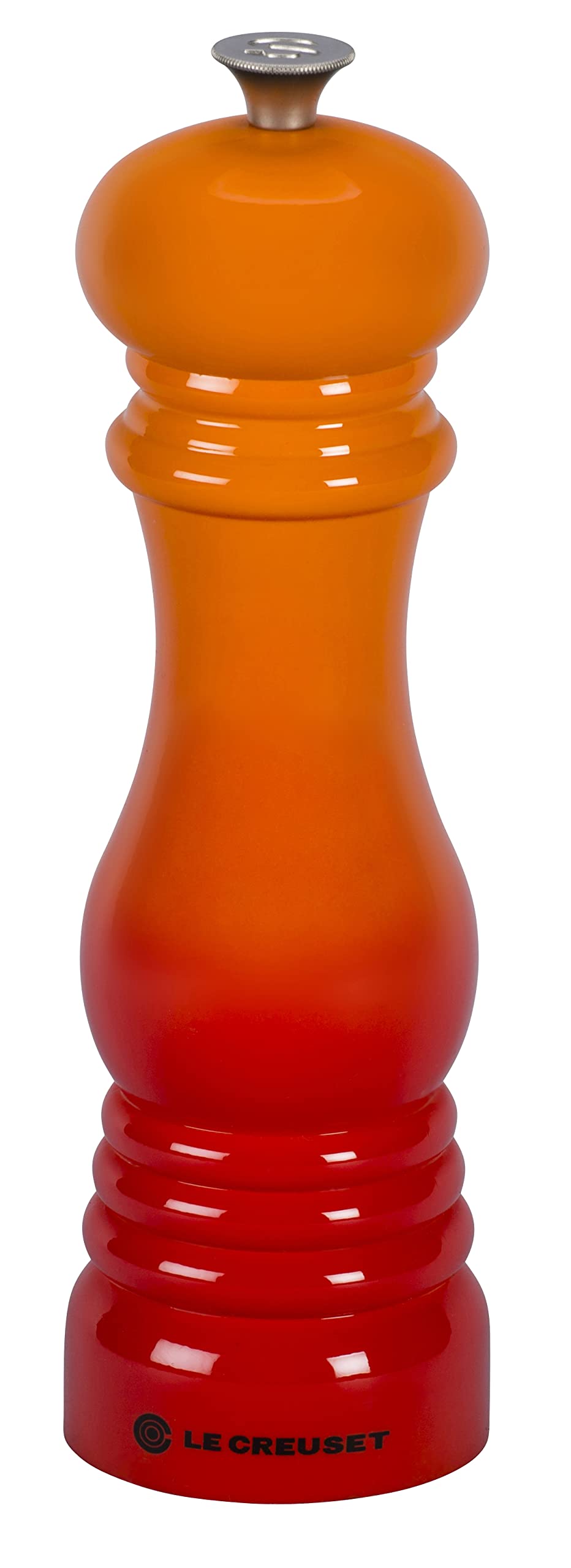 Le Creuset Classic Adjustable Pepper Mill Grinder, Chip-resistant ABS Plastic, Anti-Corrosion, 40g, 21 cm, Bamboo, 44001214080000