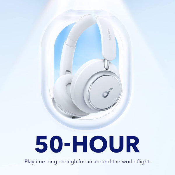 soundcore by Anker Space Q45 Adaptive Noise Cancelling Headphones, Reduce Noise By Up to 98%, Ultra Long 50H Playtime, App Control, Hi-Res Sound with Details, Bluetooth 5.3, Ideal for Traveling