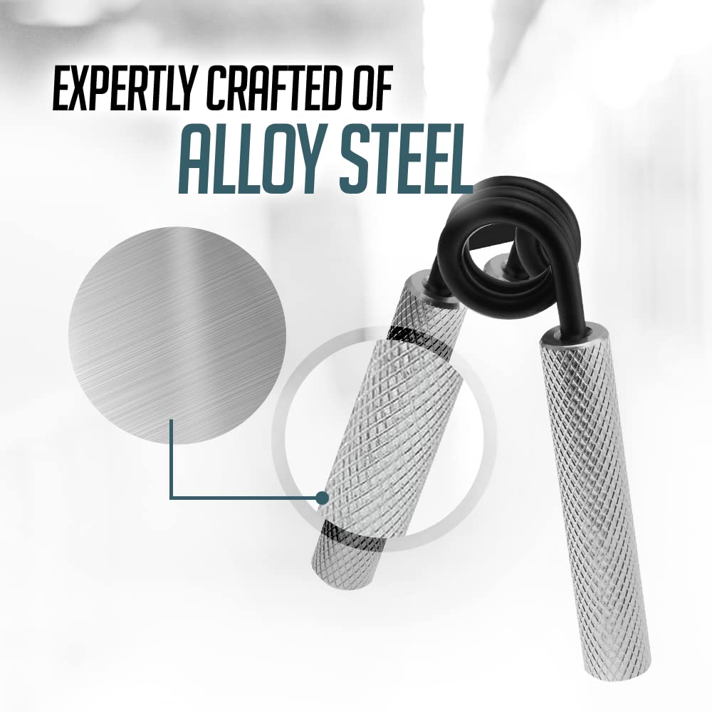 Logest Metal Hand Grip Set, 100LB-350LB 6 Pack No Slip Heavy-Duty Grip Strengthener with Gift Box, Great Wrist & Forearm Hand Exerciser, Home Gym,