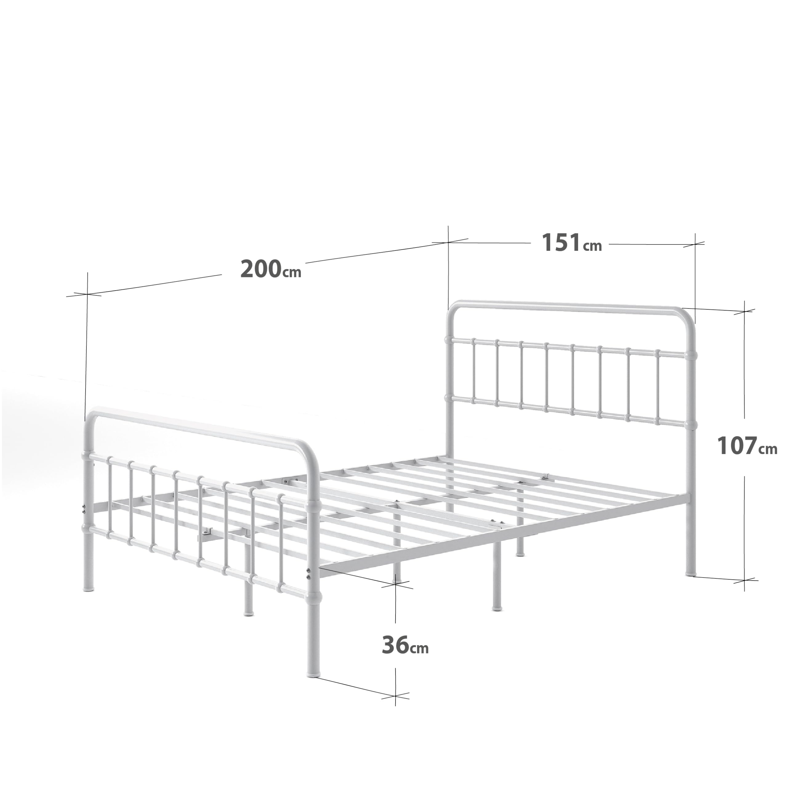 ZINUS Florence 3ft Single Bed Frame 90x190cm, Metal Platform Bed with Headboard and Footboard, Strong Steel Slat Support, Large Storage Space, Easy Assembly, Black